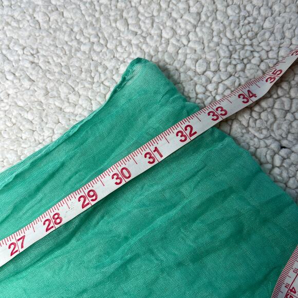 Teal Green Poly Scarf - Picture 7 of 8